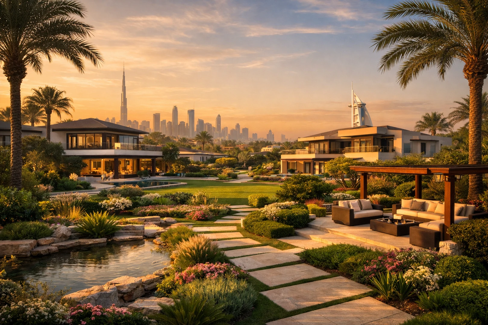 Garden Landscaping Dubai luxury villa